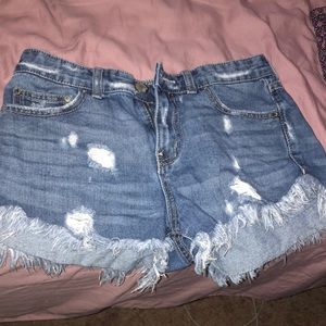 Free People distressed shorts